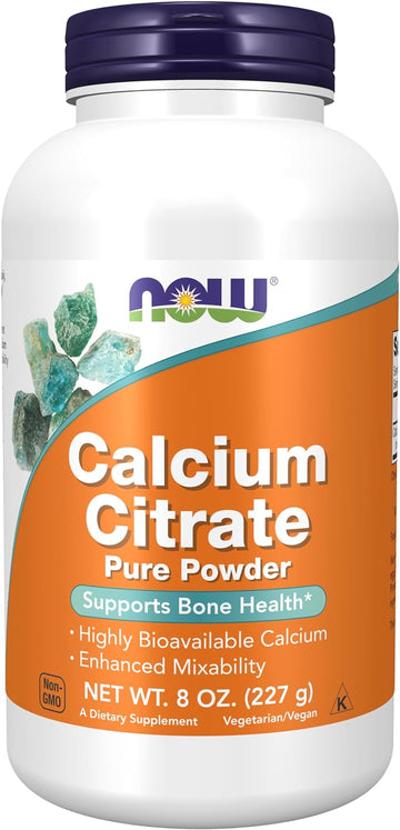 Now Foods Supplements, Calcium Citrate Powder, Highly Bioavailable Calcium, Supports Bone Health*, 8-Ounce