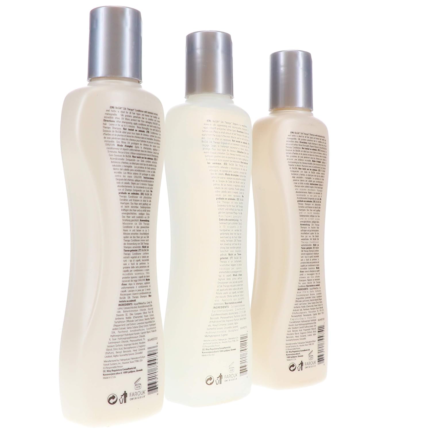 BioSilk Therapy Trio Shampoo Conditioner Original, 7 Fl Oz (Pack of 3) : Everything Else