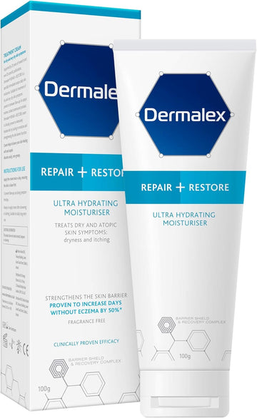 Dermalex Repair + Restore – Ultra Hydrating Moisturiser Cream For Dry Skin – 100 G