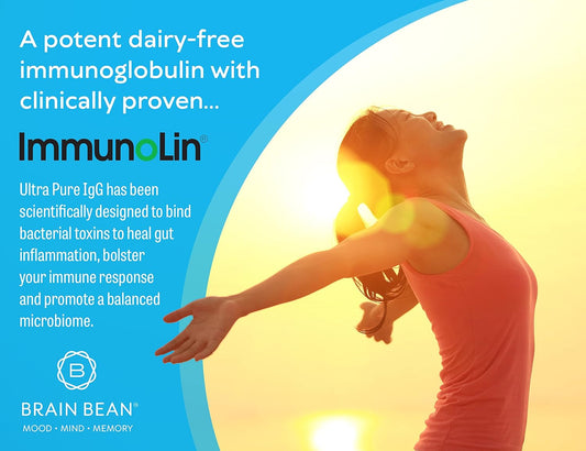 Brain Basics Ultra Pure Igg Supplement - Dairy-Free Supplement Igg-Immunolin Powder, Blended Vitamin & Mineral Supplements, 150G, 60 Servings