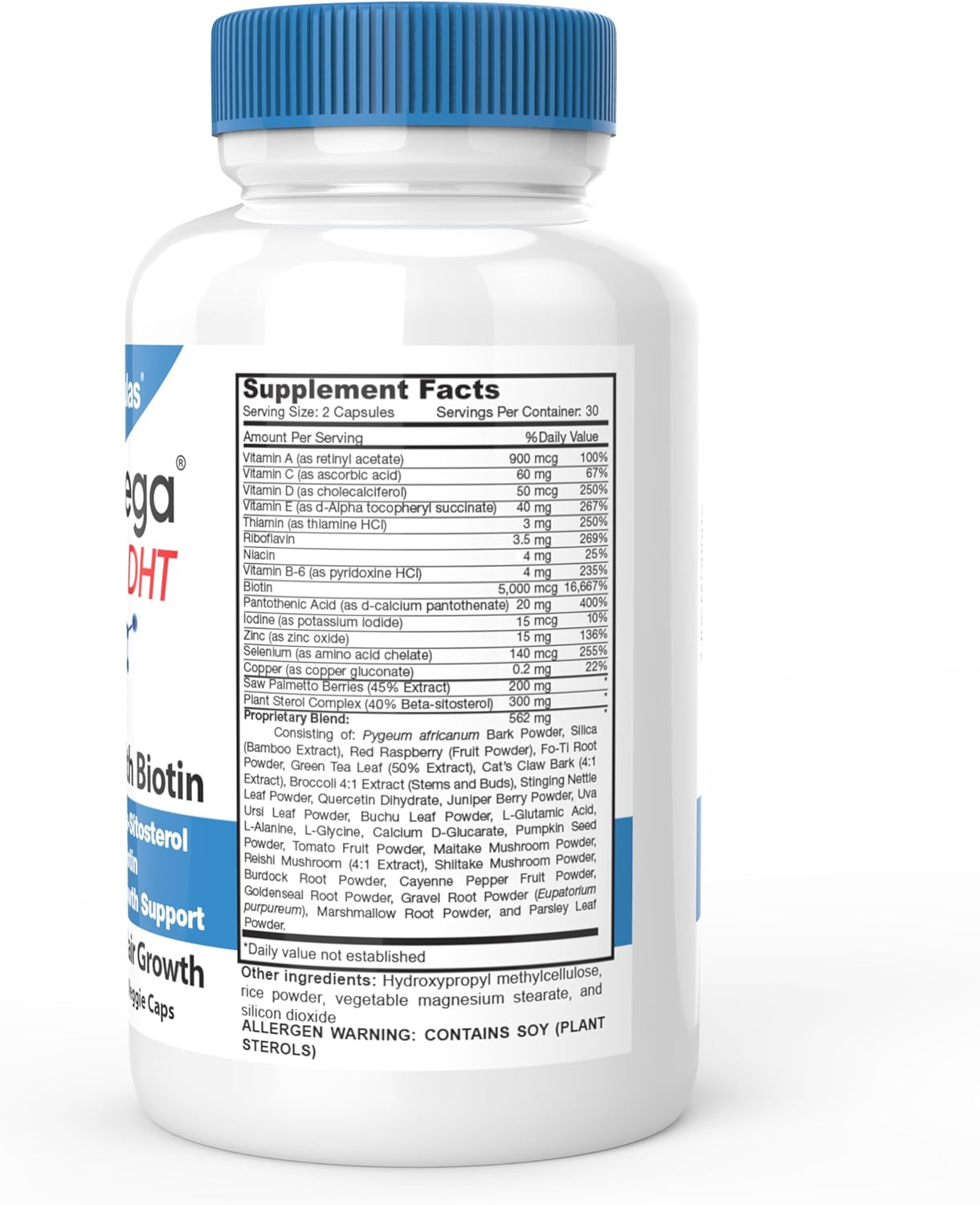 Drformulas Hairomega Dht Blocker Biotin 5000 Mcg Vitamins For Hair Growth Supplement | Hair Loss Pills For Women And Men, 30 Day Supply : Beauty & Personal Care