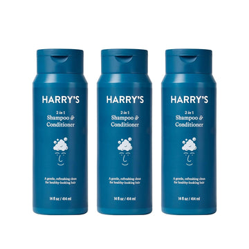 Harry'S Men'S 2 In 1 Shampoo And Conditioner For All Hair Types | Gentle & Refreshing | 14 Fl Oz, 3 Count