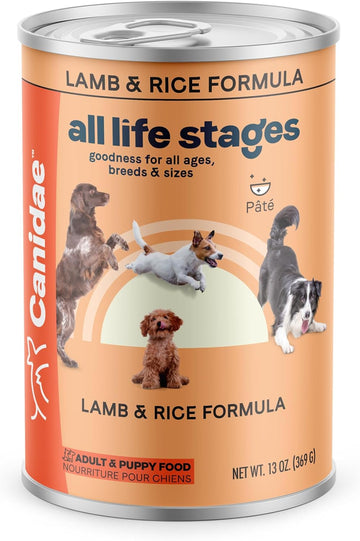 Canidae All Life Stages Premium Wet Dog Food for All Breeds, All Ages, Lamb & Rice Recipe, 13 oz. (Case of 12)