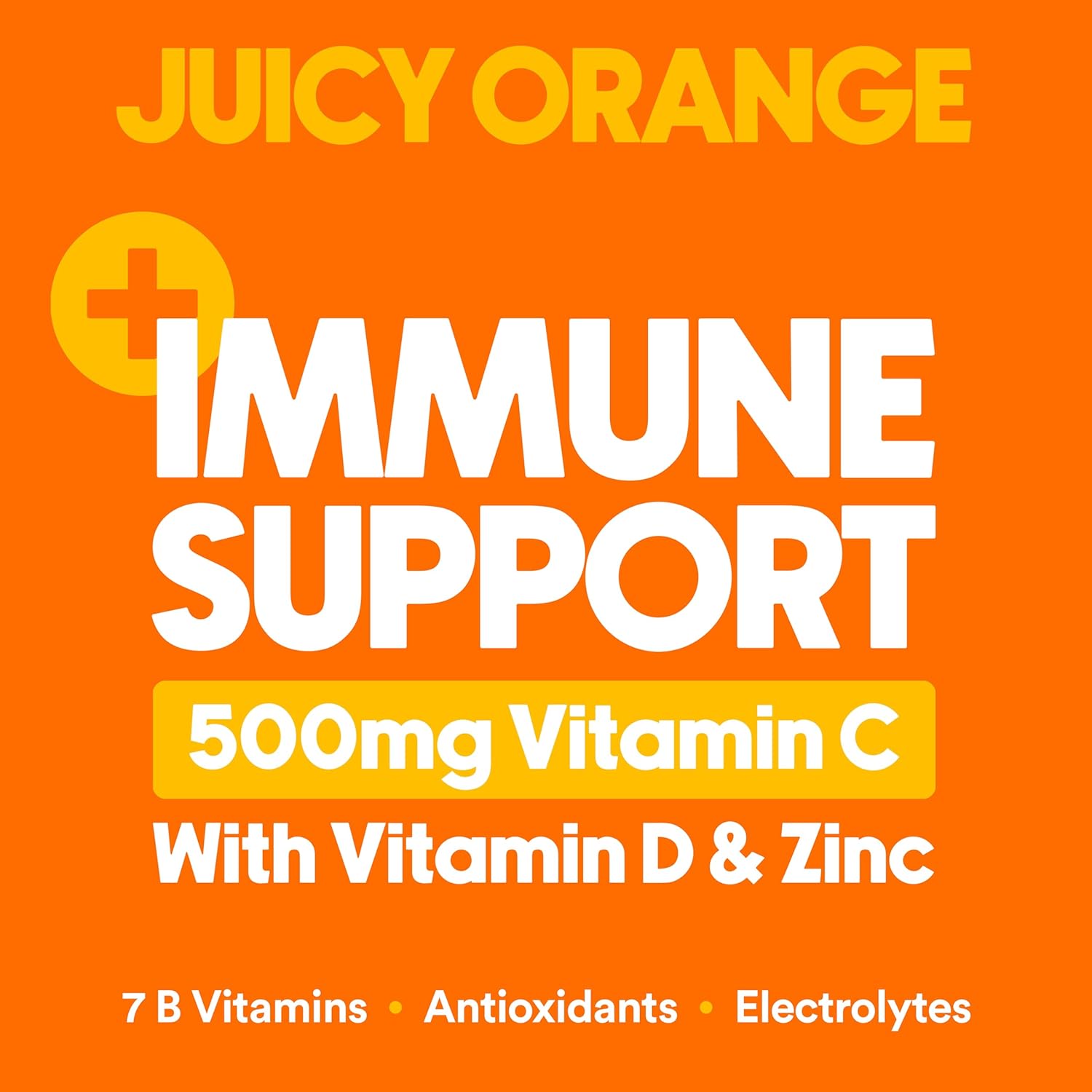 Ryl Immune Support Iced Tea, Juicy Orange, 500Mg Vitamin C With Vitamin D & Zinc, Zero Sugar, Zero Calories, 16.0 Fl Oz (12-Pack)