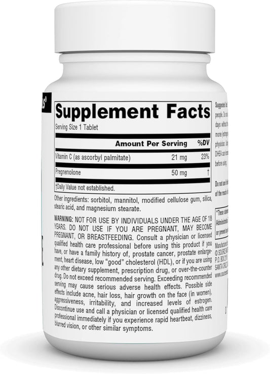 Source Naturals Pregnenolone* 50Mg - 60 Tablets