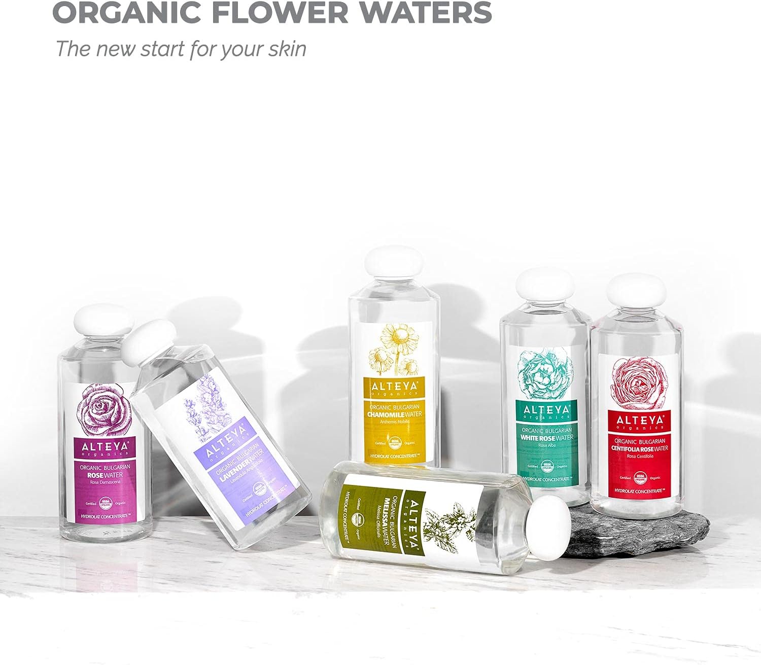 Alteya Organics Rose Water, Organic Facial Toner, 34 Fl Oz/ 2X17 Fl Oz Bundle, Pure Bulgarian Rosa Damascena Flower Water, Award-Winning Moisturizer, Bpa-Free Bottle With Reducer : Beauty & Personal Care