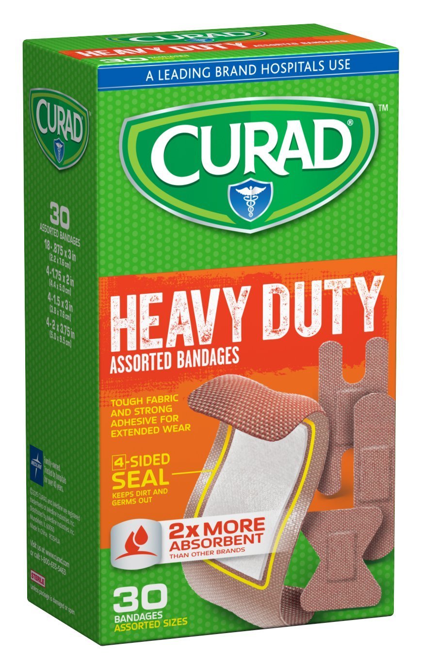 Curad Extreme Hold, Assorted Sizes, 30 Count