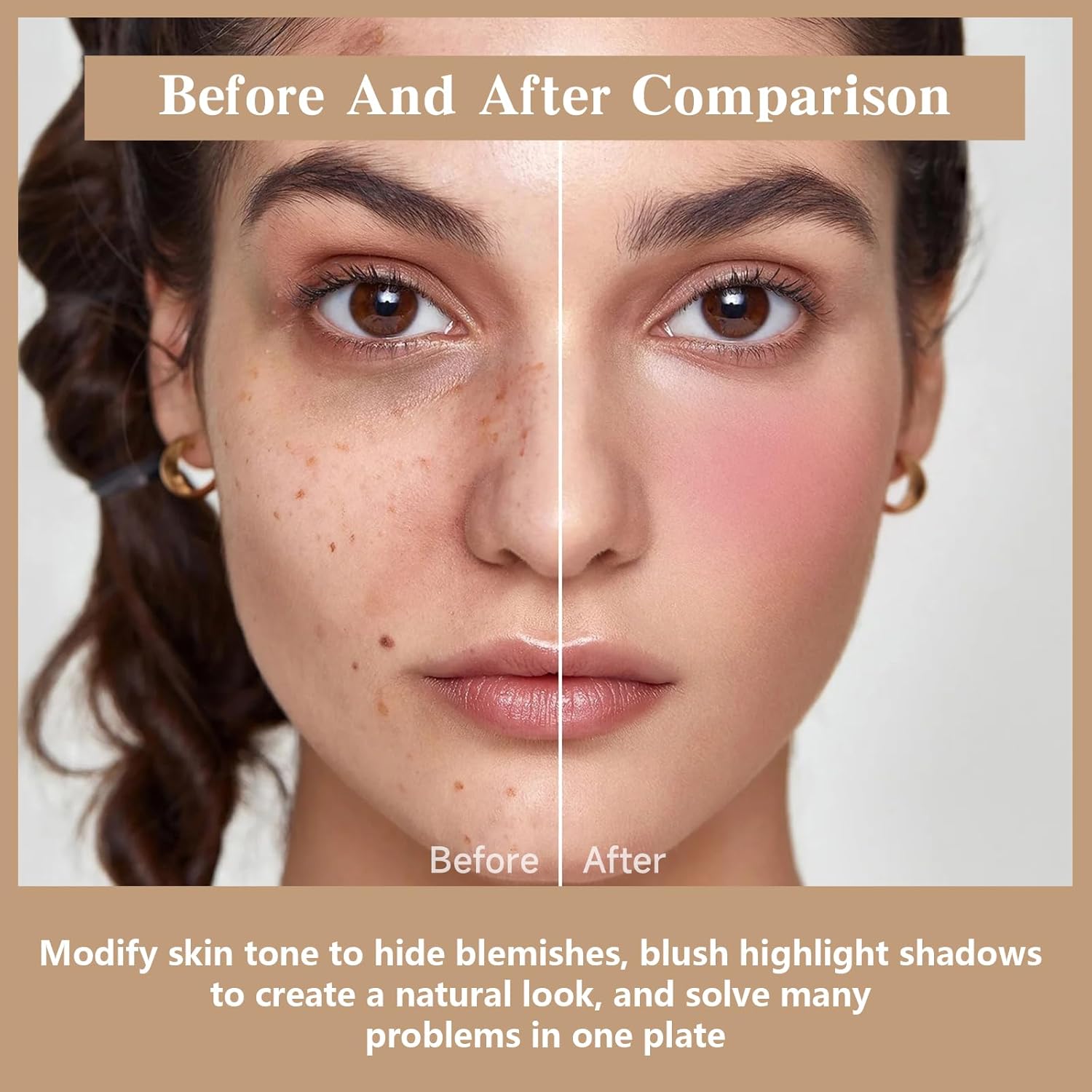 Hosaily Cream Blush & Concealer Palette, 12 Colors, Long Wearing, Smudge Proof, Blendable Matte Finish, Face Makeup (02) : Beauty & Personal Care