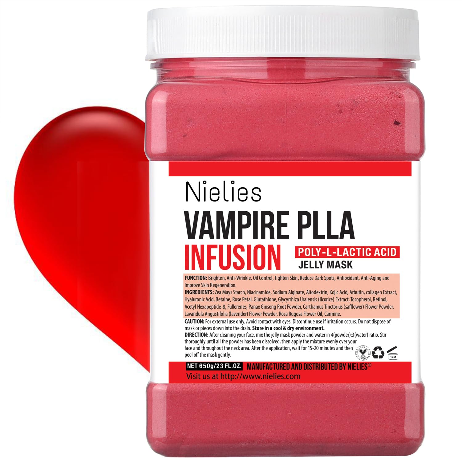 Jelly Mask, Facial Skin Care- Vampire "Peel-Off" Jelly Mask Set, Jelly Masks For Facials Professional, Face Mask For Instant Hydration, Vegan Peel Off Face Mask, For Moisturizing, Smoothing (Vampire)
