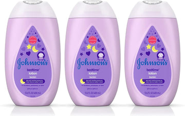 Johnson's Moisturizing Bedtime Baby Lotion with Coconut Oil & NaturalCalm Aromas to Help Relax Baby, Hypoallergenic & Free of Parabens, Phthalates & Dyes, Mild Baby Skin Care, 13.6 fl. oz
