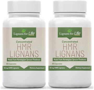 Lignans For Life Hmr Lignans For Dogs, 40Mg - 90 Capsules, Dog Vitamin For Healthy Pet | Natural Dog Multivitamin | Dog Wellness Supplement | Dog Nutritional Supplement | Pet Vitamin 2-Pack