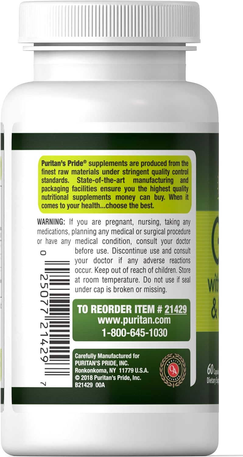 Puritan's Pride Garlic, Turmeric & Cayenne, 60 Capsules : Health & Household