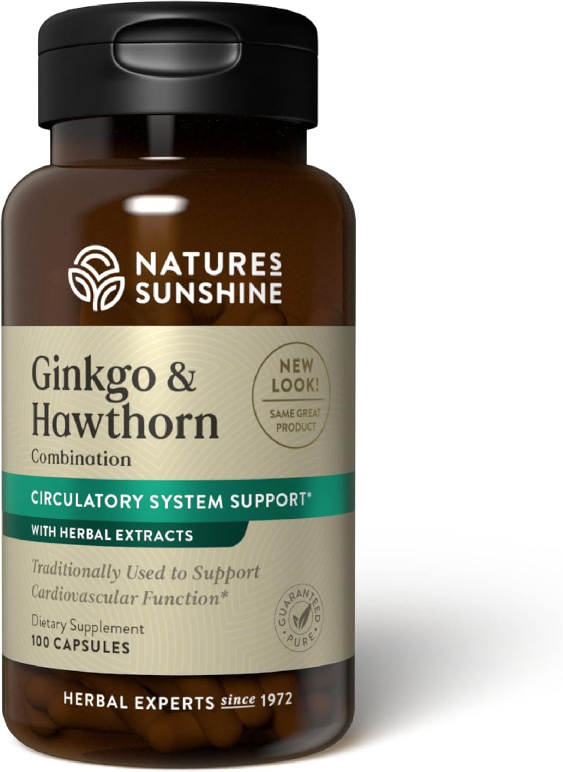 Nature'S Sunshine Ginkgo And Hawthorn Combination, 100 Capsules | Herbal Combination Supports Increased Circulation Body-Wide And Helps With Oxygen Utilization In The Heart