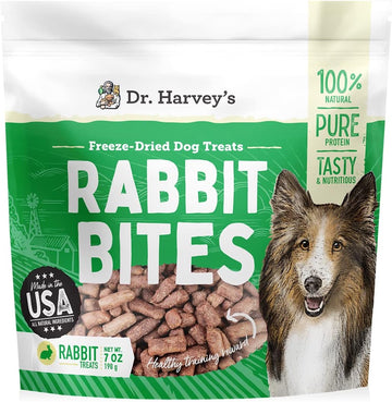 Dr. Harvey'S Rabbit Bites Freeze Dried Dog Training Treats With Rabbit Meat For Dogs, 7 Ounces (1 Pack)