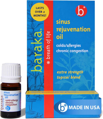 Sinus Rejuvenation Oil - A Powerful Blend Of 6 Organic Essential Oils For Enhanced Breathing And Relaxation - Helps Rejuvenate Your Sinuses - Ideal For Daily Use - 4 Ml