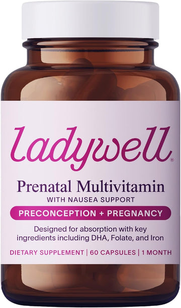 Prenatal Multivitamin | Conception, Pregnancy & Postpartum | Key Ingredients Including Dha, Folate & Iron | Expertly-Formulated & Tested | Designed For Absorption With Nausea Support, 60 Ct
