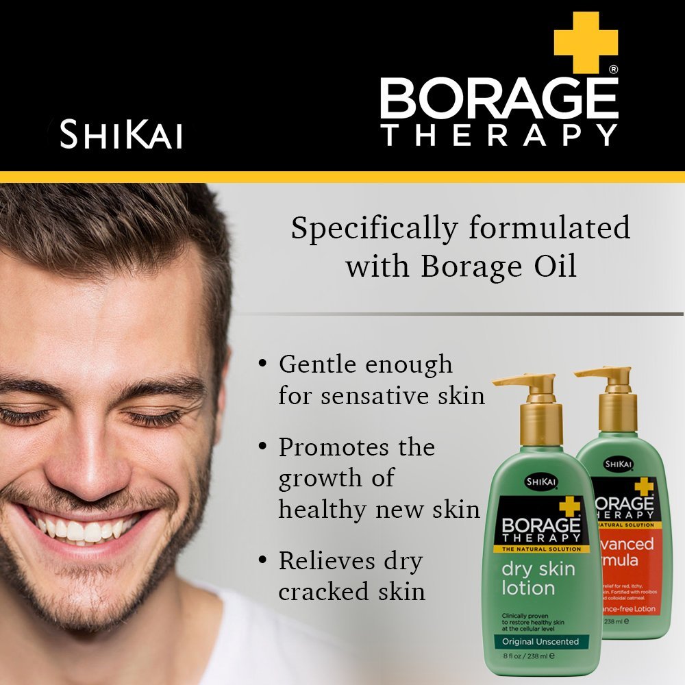 ShiKai Borage Therapy Dry Skin Lotion Moisturizer (16oz, Pack of 2) Unscented Skincare | Hydrating Lotion for Dry Hands & Body | With Oatmeal, Shea : Beauty & Personal Care