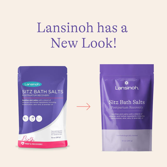 Lansinoh Sitz Bath Salts Postpartum Essentials, Epsom Salts With Soothing And Calming Ingredients Including Lavender Oil, Frankincense And Aloe Vera, 10 Ounce