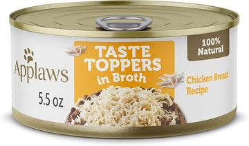 Applaws Taste Toppers, Grain-Free Dog Food Topper, Limited Ingredient, Chicken Breast With Salmon, Pumpkin, Carrots & Peas In Broth (12 X 5.5Oz Cans)