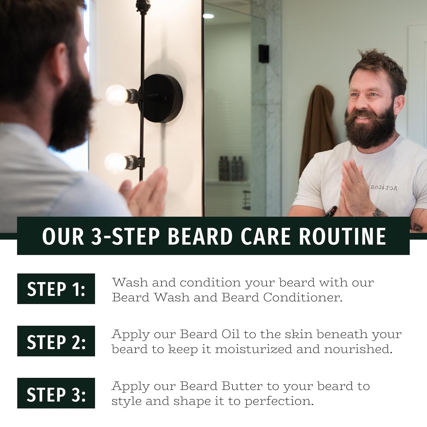 Live Bearded Complete Beard Grooming Kit - Wash, Conditioner, Butter And Oil - Made In The Usa With All-Natural Ingredients - Mens Groom Set | American Scent - Cedar, Vetiver, Bergamont : Beauty & Personal Care