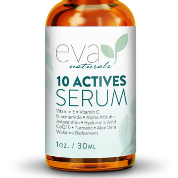 10 Actives Facial Serum (1Oz) - Radiance & Tone Enhancing Complex - With Niacinamide, Vitamin C, And Hyaluronic Acid - Hydrating And Brightening Serum For All Skin Types