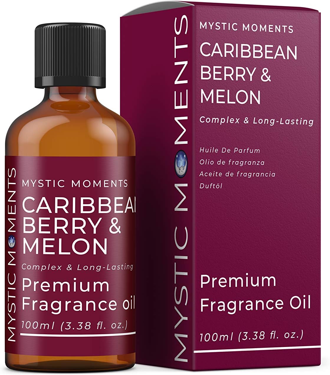 Mystic Moments | Caribbean Berry & Melon Fragrance Oil 100Ml - Perfect For Soaps, Candles, Bath Bombs, Oil Burners, Diffusers And Skin & Hair Care Items