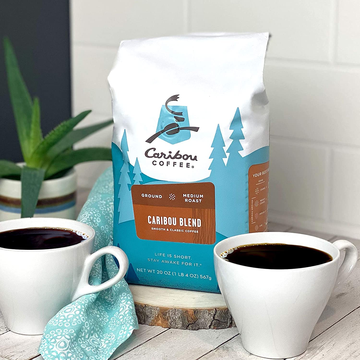 Caribou Coffee, Medium Roast Ground Coffee - Caribou Blend 20 Ounce Bag : Everything Else