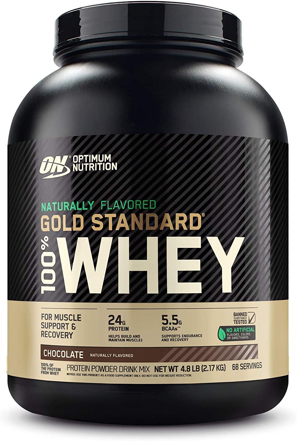 Optimum Nutrition Gold Standard 100 Whey Protein Powder Packaging May