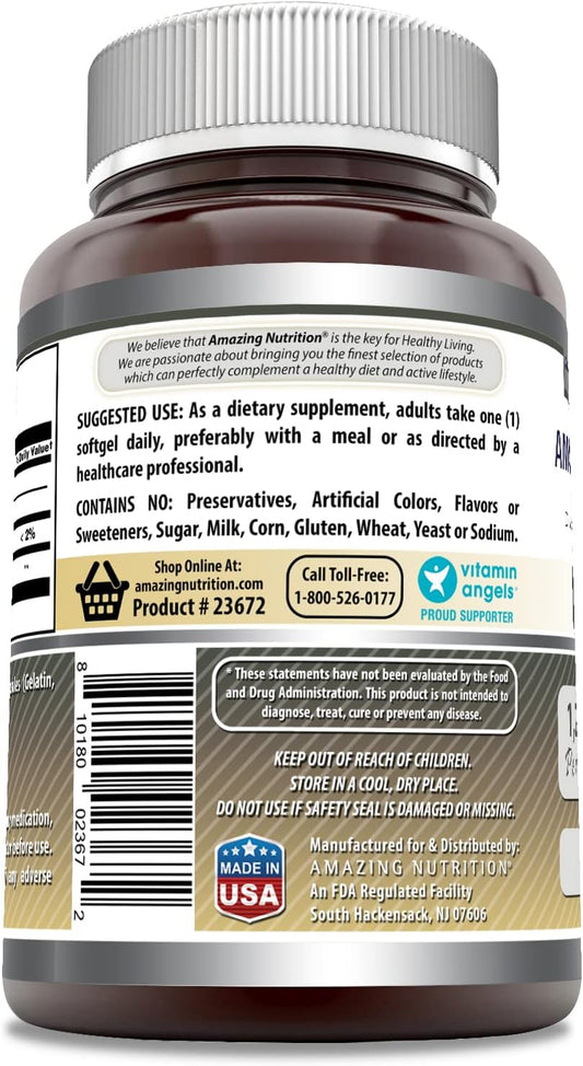 Amazing Formulas Lecithin 1200Mg High Potency 240 Softgels Supplement | Non-Gmo | Gluten Free