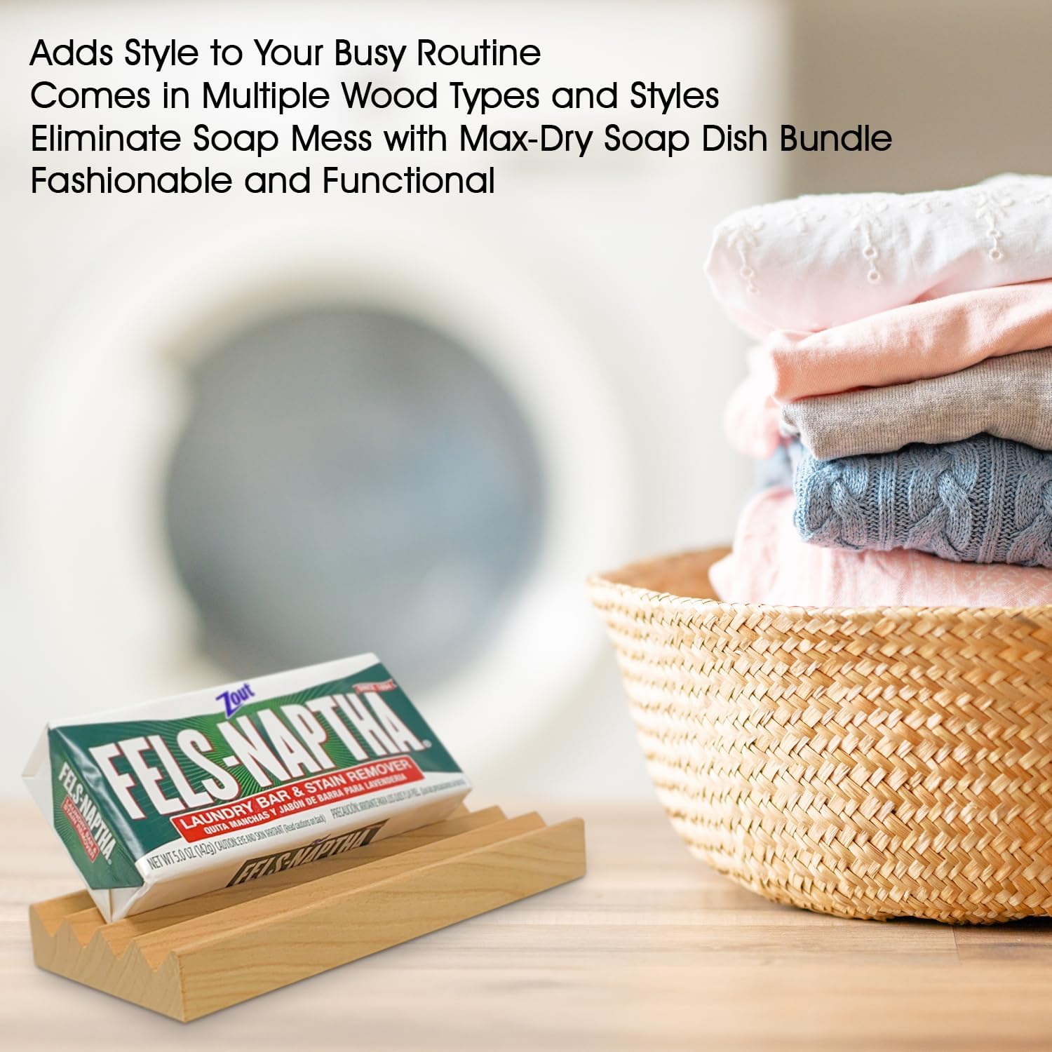 Fels Naptha Laundry Detergent Bar - 5 Ounce Fels Naptha Laundry Bar Soap and Stain Remover Bundle. Get the Ultimate Accessory to your Fels Naptha Soap Bars. (Traditional) : Health & Household