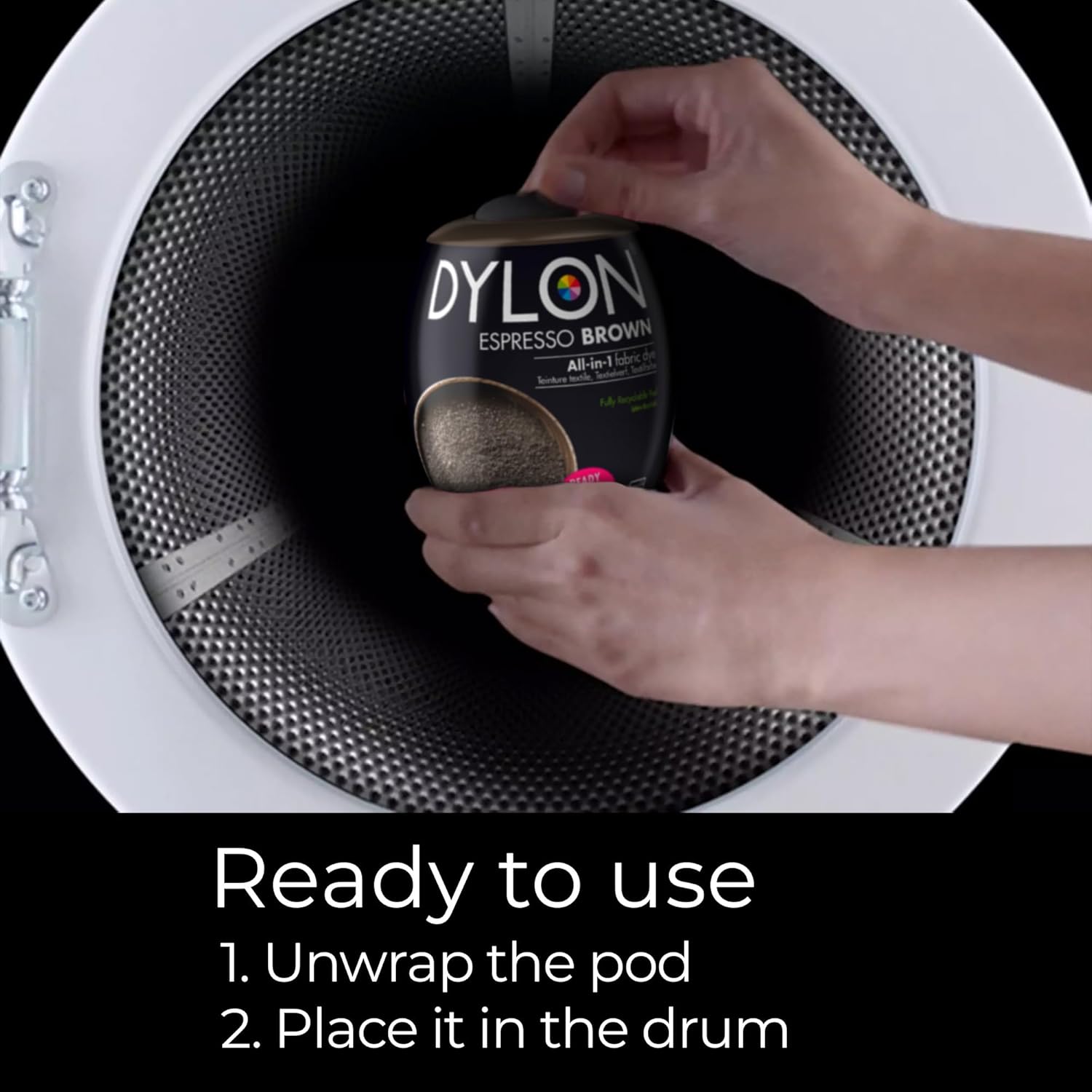Dylon Washing Machine Fabric Dye Pod Intense Black, 350g, Packaging May Vary : Amazon.co.uk: Grocery