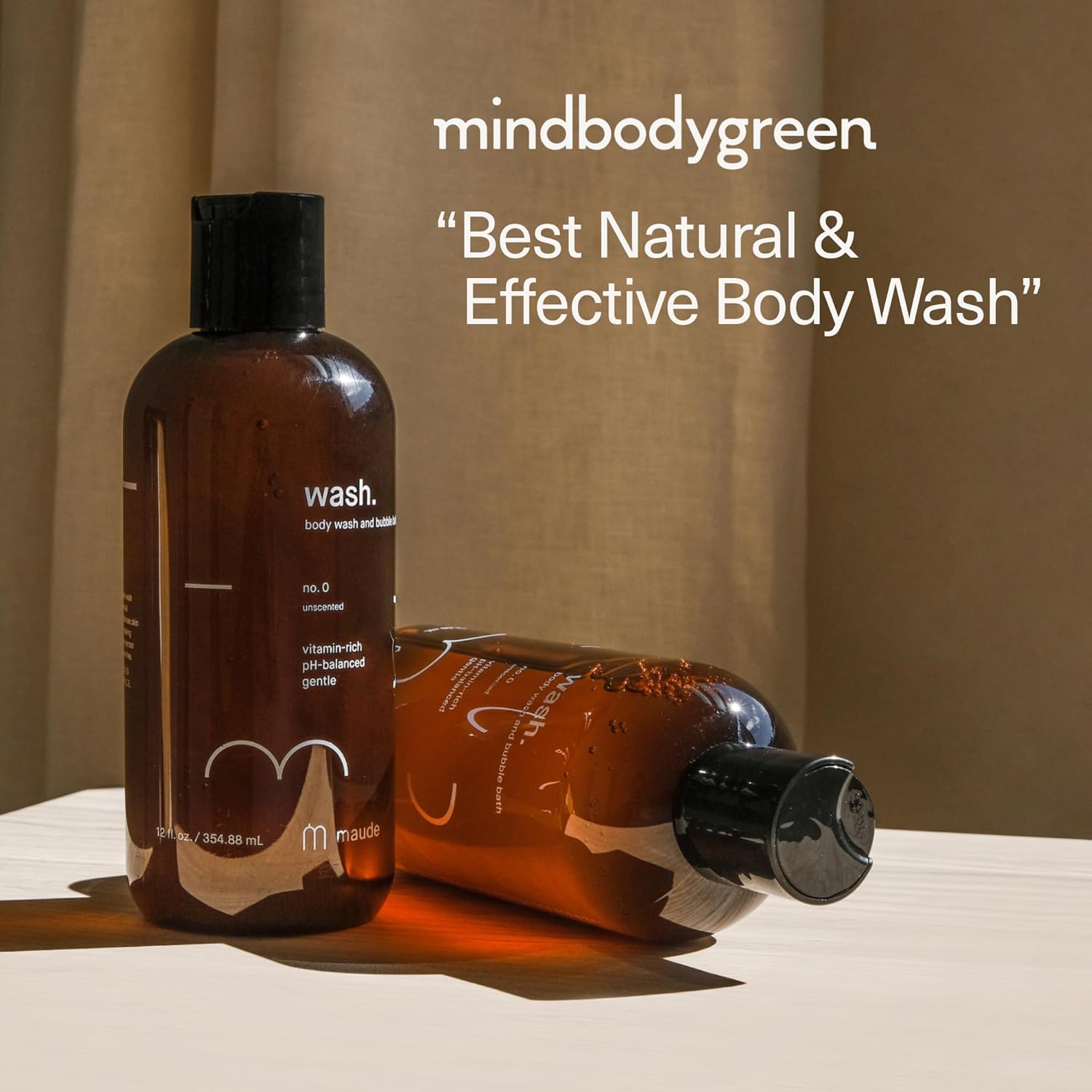 Maude Wash No. 0 - Ph Balanced Moisturizing Body Wash & Bubble Bath - With Vitamin C & E For Whole-Body Skin & Feminine Care - Skin-Softening Shower Gel - Unscented (12 Fl Oz) : Beauty & Personal Care