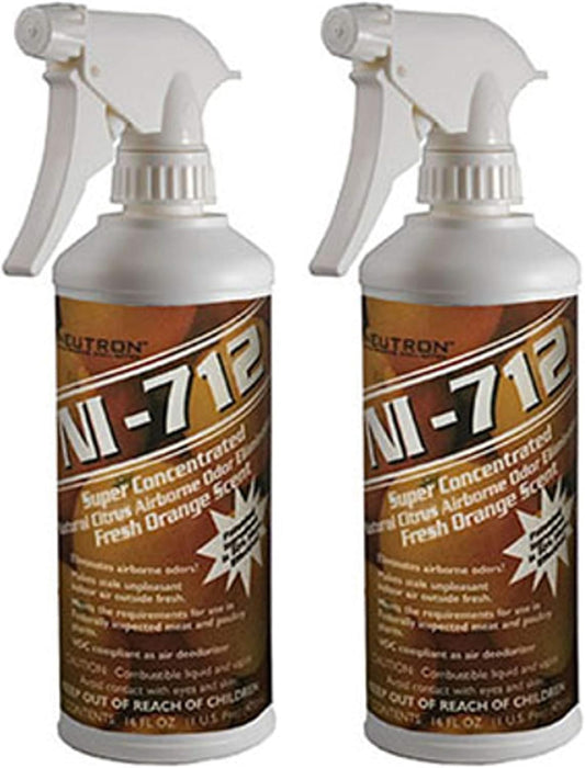 Ni-712 Odor Eliminator Orange Pint (2 Bottle) Eliminates Airborne Odors!