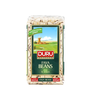 Duru Fava Beans 28.2 oz (800g), 100% Natural and Certificated, High Fiber and Protein, Non-GMO, Great for Vegan Recipes, Gluten Free