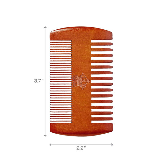 Red By Kiss Premium Wood Men Long Beard Comb, Easy Detangling And Styling, Durable Design For Gentle Beard Hair & Mustache Grooming Essential, No Snagging & Pulling, Maximize Conditioning