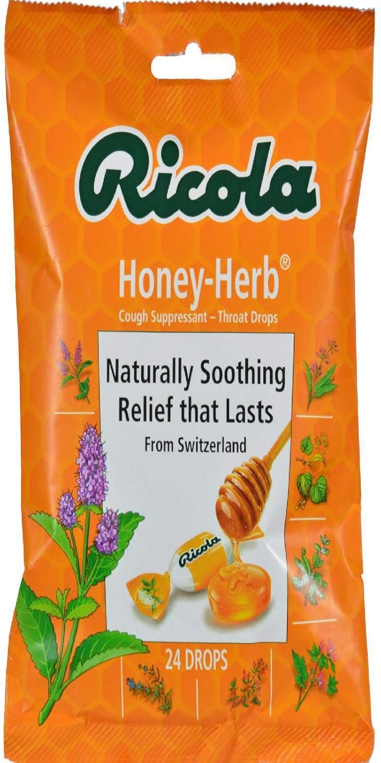 Ricola, Cough Throat Drops Honey Herb, 24 Count