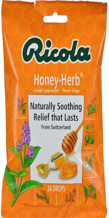 Ricola, Cough Throat Drops Honey Herb, 24 Count