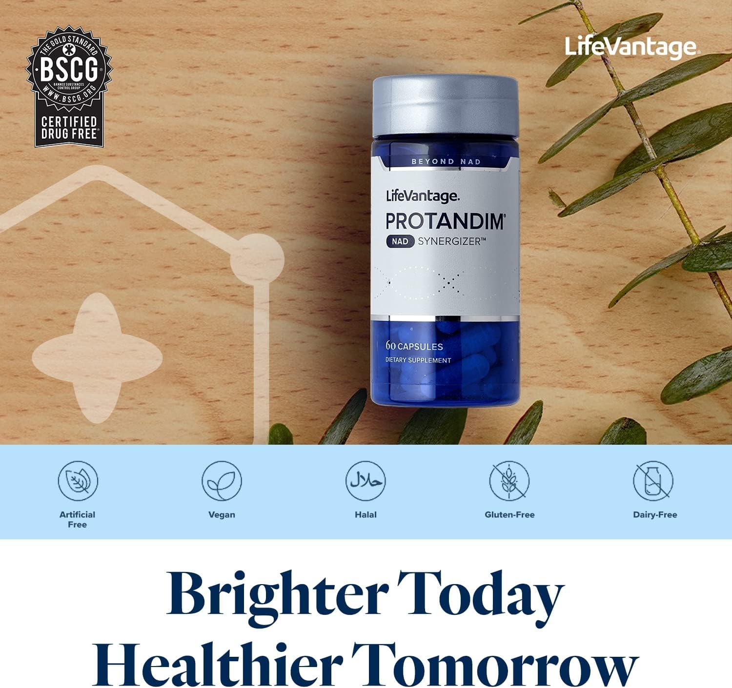 Lifevantage Protandim Nad Synergizer, 60 Capsules, Nad Supplement Supports A Healthy Vascular System, Energy Supplements, And Focus Vitamins, Nad Supplements For Cellular Waste And Overall Health : Health & Household