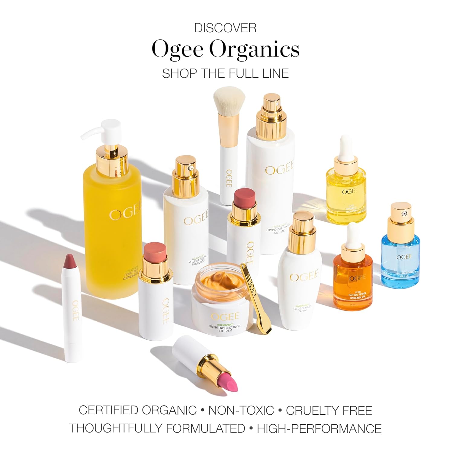 Ogee Full Bloom Sculpted Lipstick (Cezanne - Cool Pink) - Long Lasting Organic Lipstick With Jojoba Oil & Micro Hyaluronic Acid - 70% Organic Ingredients & Made In Usa : Beauty & Personal Care