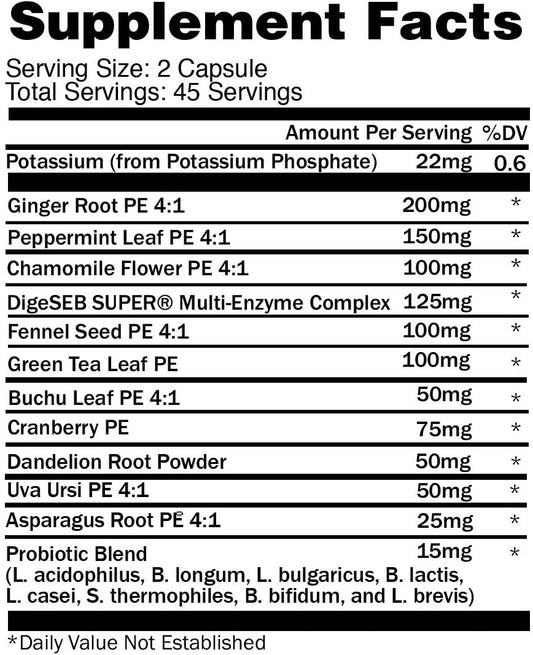 Fit Affinity Tight Tummy Bloating Relief For Women With Probiotics For Digestive Health Support - Dietary Supplement (90 Capsules)