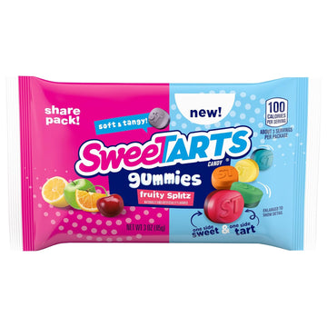 Sweetarts, Gummies Fruity Splitz Gummy Share Pack, 3 Ounce