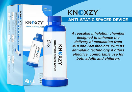 Knoxzy Anti-Static Spacer Device, Inhaler Chamber, Use With Metered Dose Inhaler, Bpa And Latex Free
