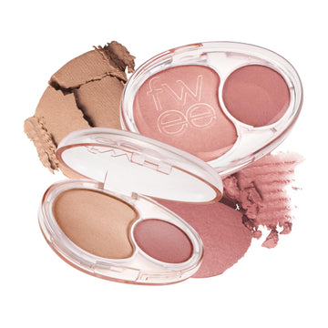 Mellow Dual Blush | Rs02 Humming Talk | Dual Color, Jelly Texture, 12 Colors, Longwear, Long-Lasting | 7.2G
