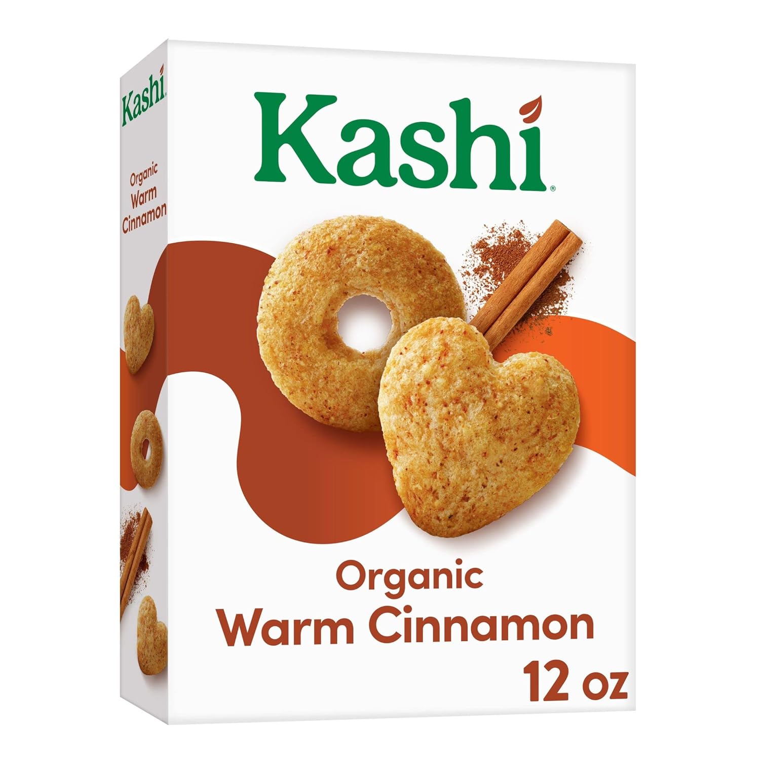 Kashi Cold Breakfast Cereal, Vegetarian, Organic Fiber Cereal, Warm Cinnamon, 12oz Box (1 Box)