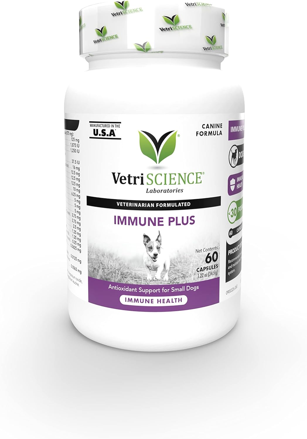 VetriScience Immune Plus Immunity Support for Small Dogs, 60 Capsules – Immune and Allergy Support Supplement for Dogs Under 30 Pounds - Formerly Cell Advance 440