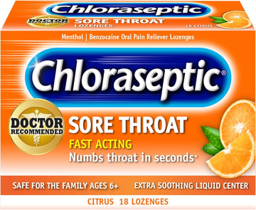 Chloraseptic Sore Throat Lozenges, Citrus, 18 Count, 1 Pack