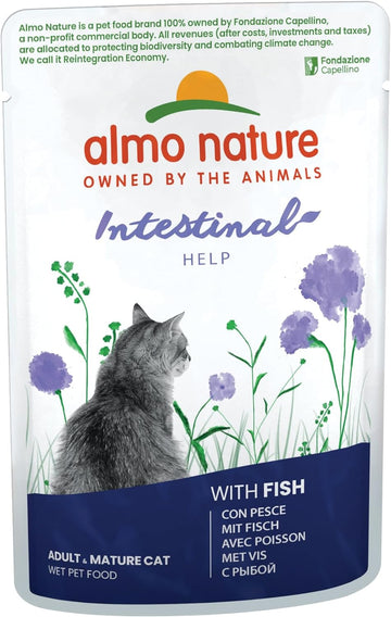 Almo Nature Functional Intestinal Help Wet Cat Food with Fish (Pack of 30 x 70g Pouches)?5294