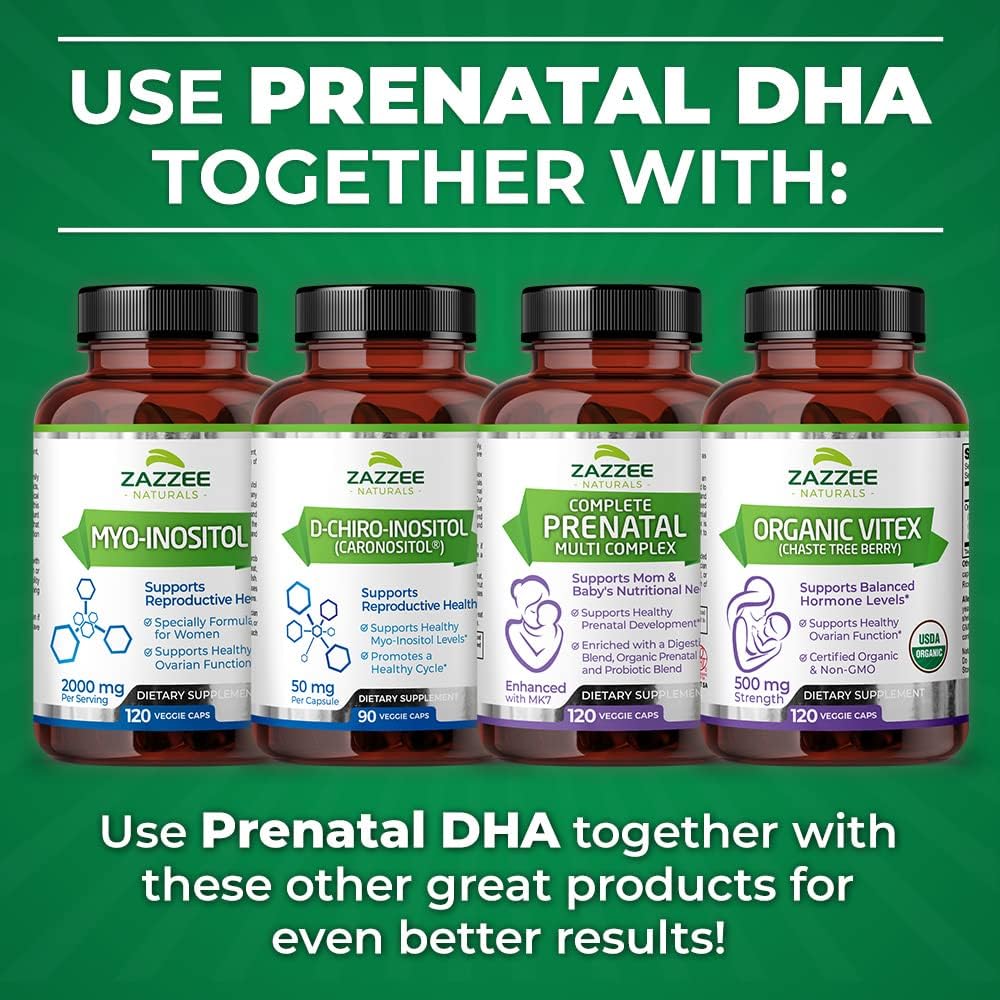 Zazzee Extra Strength Prenatal DHA and Extra Strength Prental Multi Complex : Health & Household