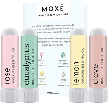 Mox Smell Training Kit, Made In Usa, 4 Essential Oils, Olfactory Regeneration, Helps Restore Sense Of Smell, Natural Therapy For Smell Loss (Phase 1)