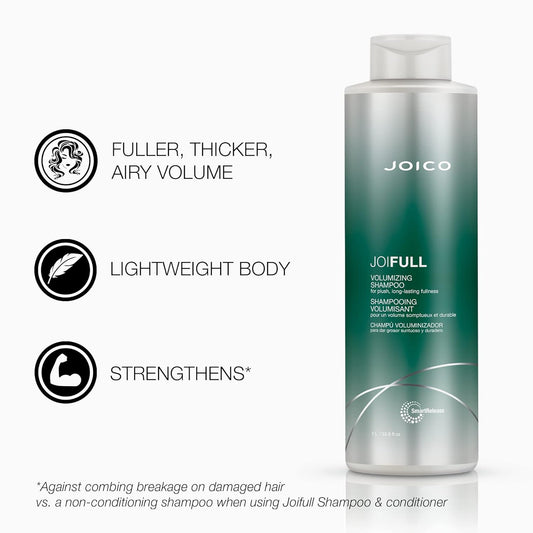 Joico Joifull Volumizing | Plush & Long-Lasting Fullness | Boost Shine | For Fine/Thin Hair